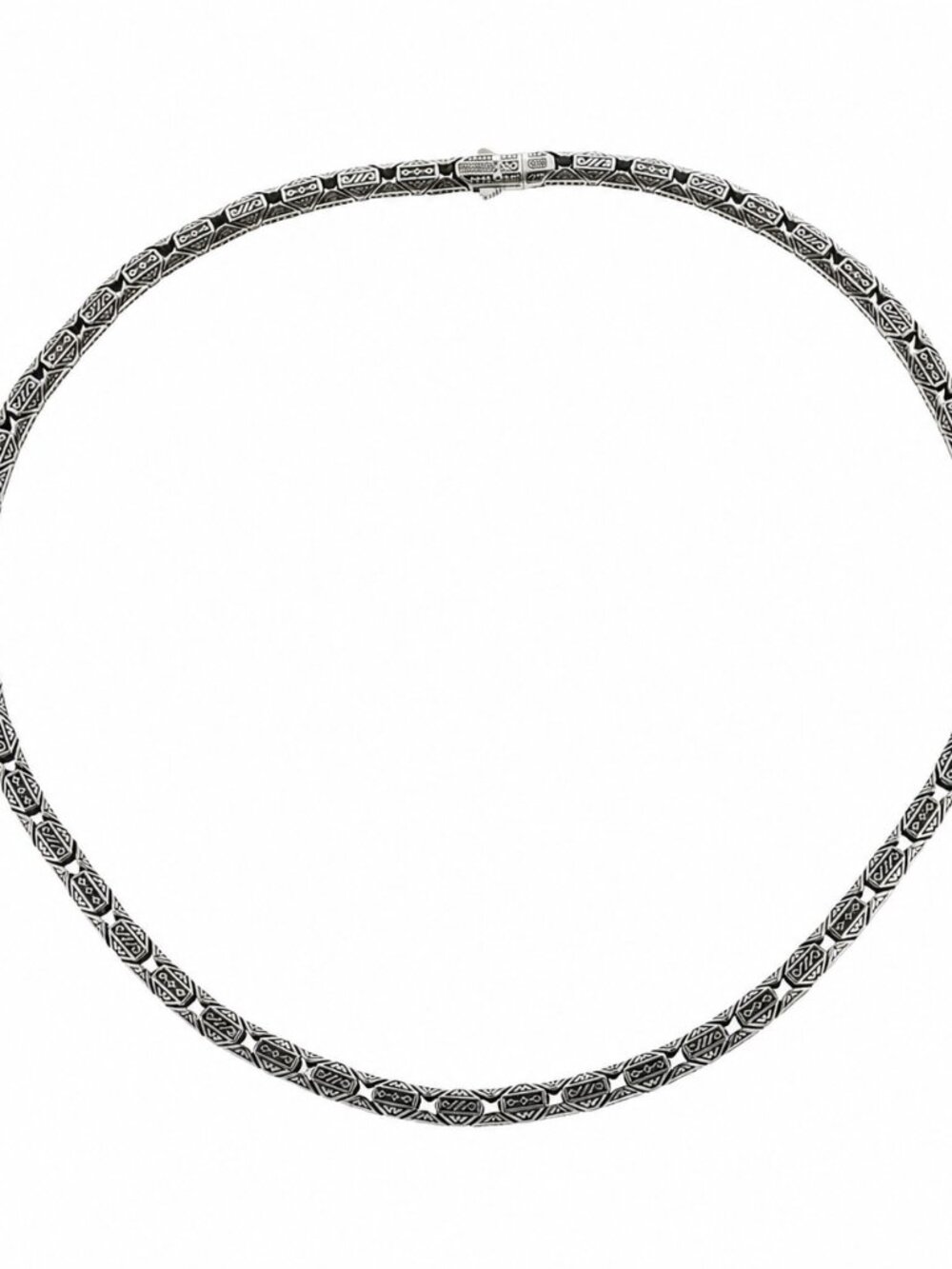 KONSTANTINO 925 Sterling Silver Antique Style Mens Chain Necklace Size 24"